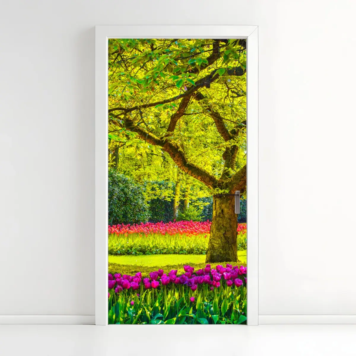 Türaufkleber bunter tulpengarten in Keukenhof – Pixers®