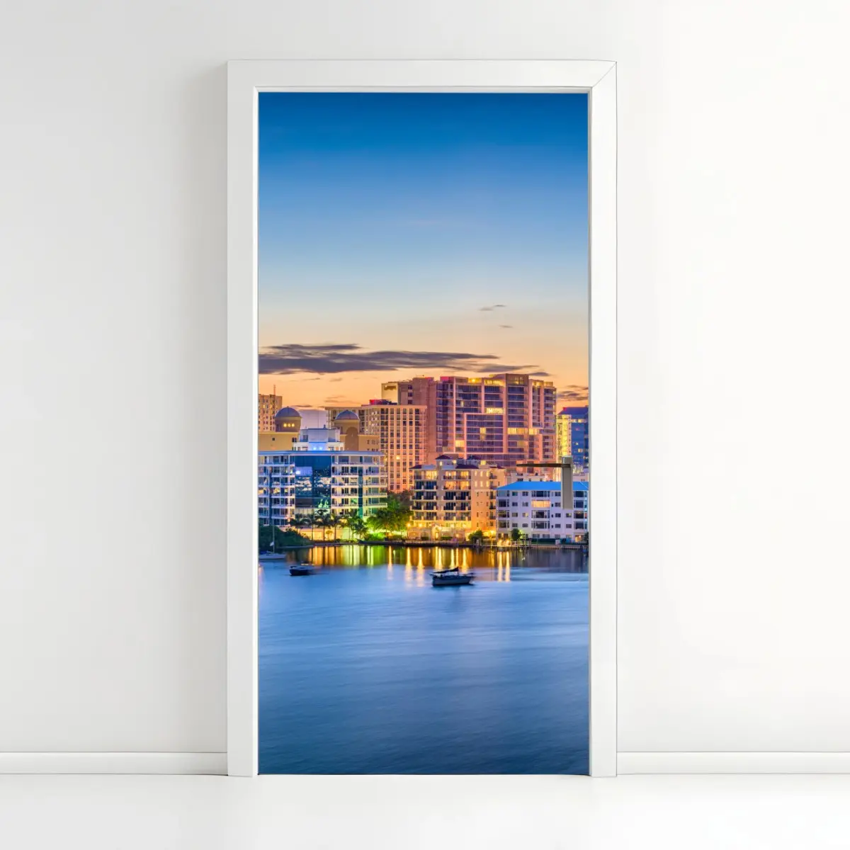 Türaufkleber Sarasota bei dämmerung über der bucht – Pixers®