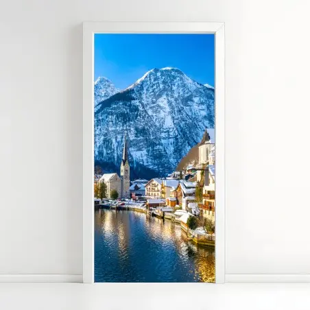 Türaufkleber winterruhe in Hallstatt — alpendorf am see – Pixers®