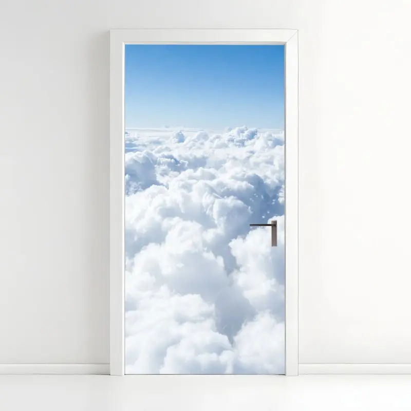 Türaufkleber ruhige wolkenlandschaft aus der luft
