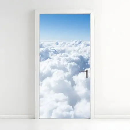 Türaufkleber ruhige wolkenlandschaft aus der luft – Pixers®