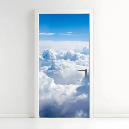 Türaufkleber ruhige wolkenlandschaft am blauen himmel – Pixers®