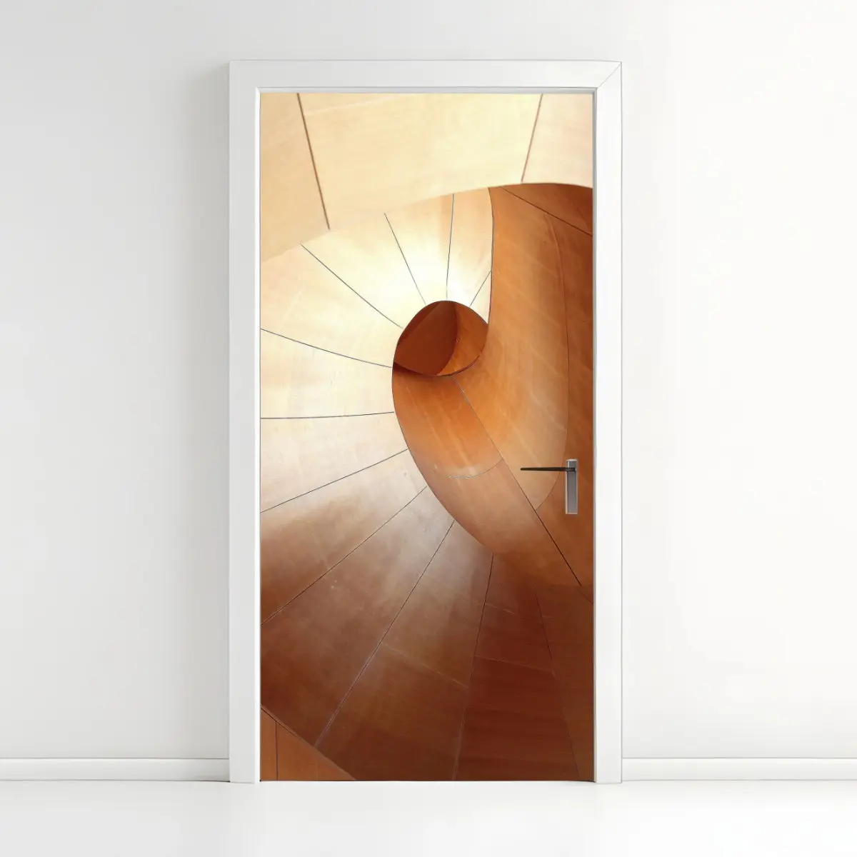 Türaufkleber warme holzspirale – Pixers®