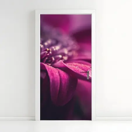 Türaufkleber lila makroblüte mit tautropfen – Pixers®