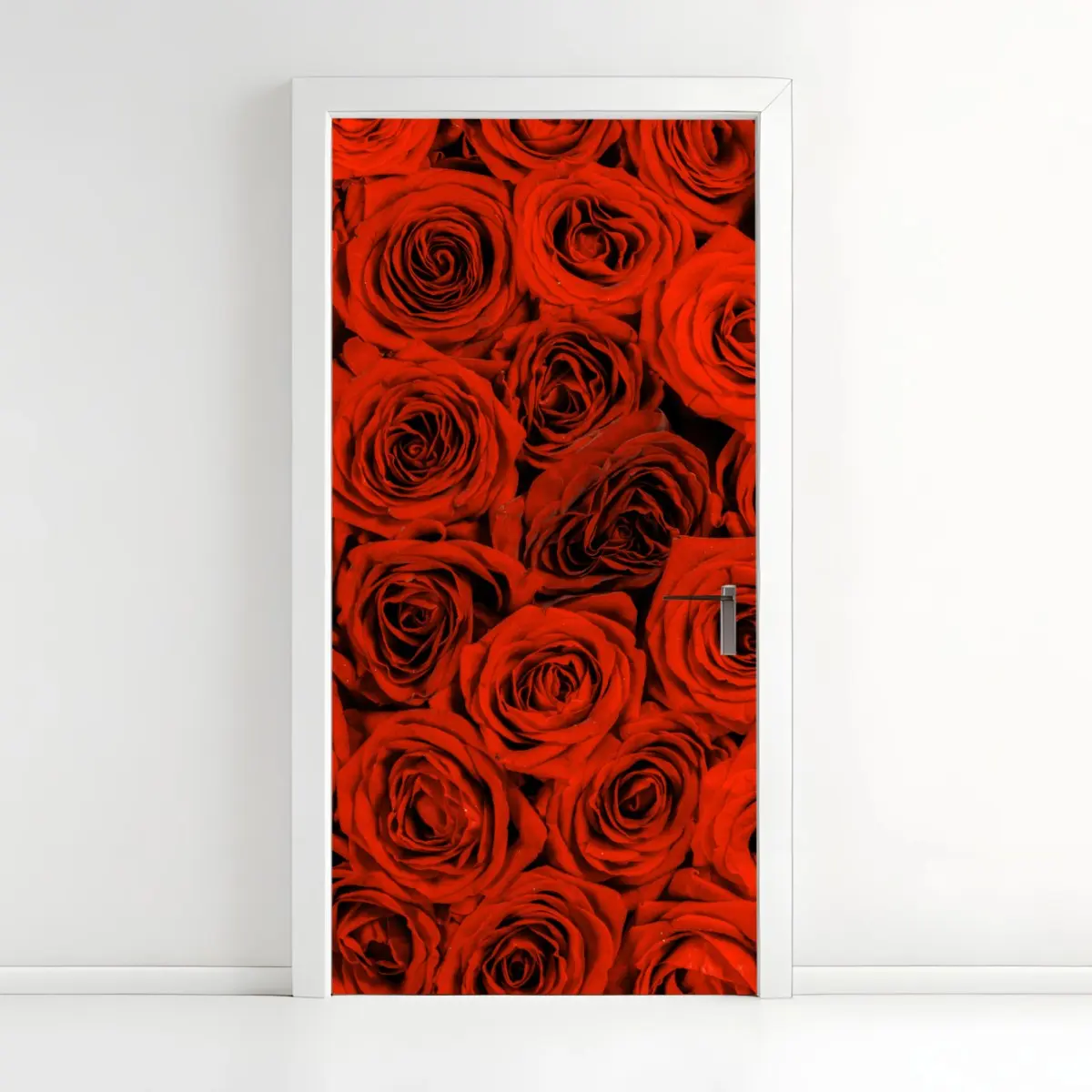 Türaufkleber prächtiger strauß roter rosen – Pixers®
