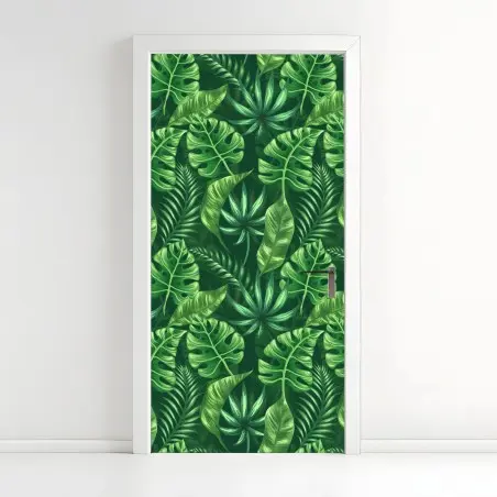 Türaufkleber tropisches monstera blattmuster – Pixers®