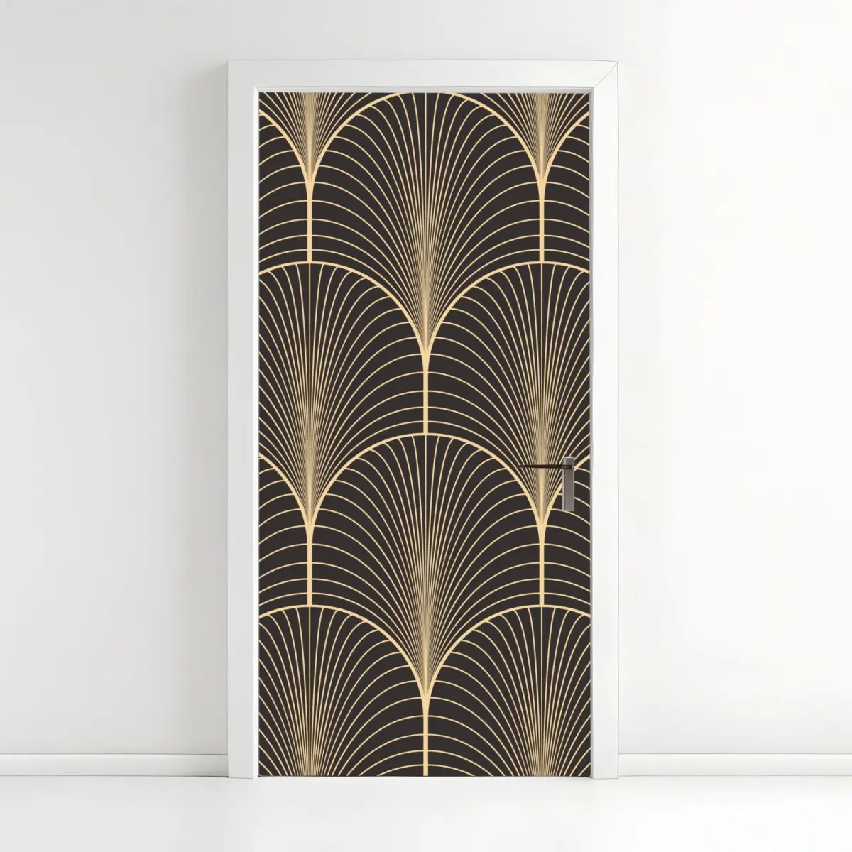Türaufkleber art deco goldenes fächermuster – Pixers®