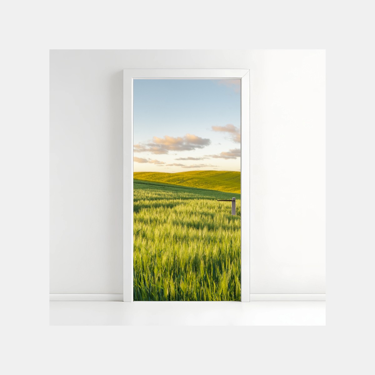 Türaufkleber ruhige grüne wiesen panorama – Pixers®