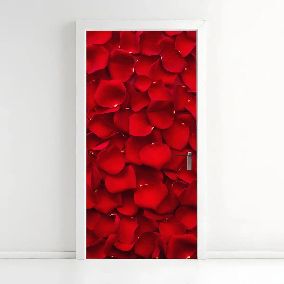 Türaufkleber rote rosenblätter hintergrund – Pixers®