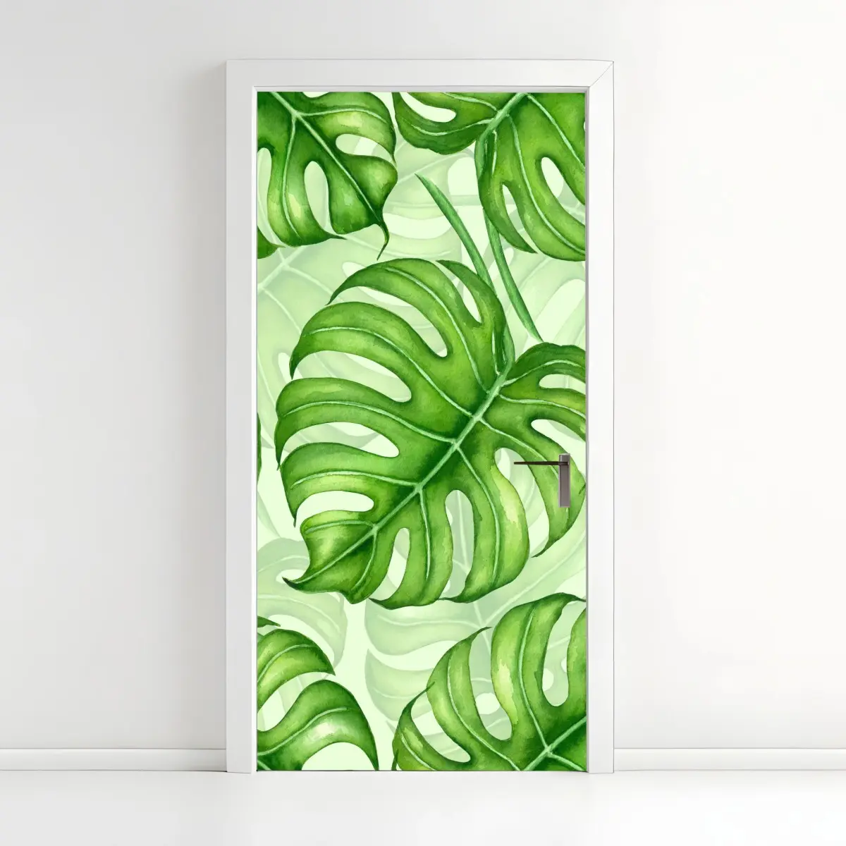 Türaufkleber aquarell monstera blättermuster – Pixers®