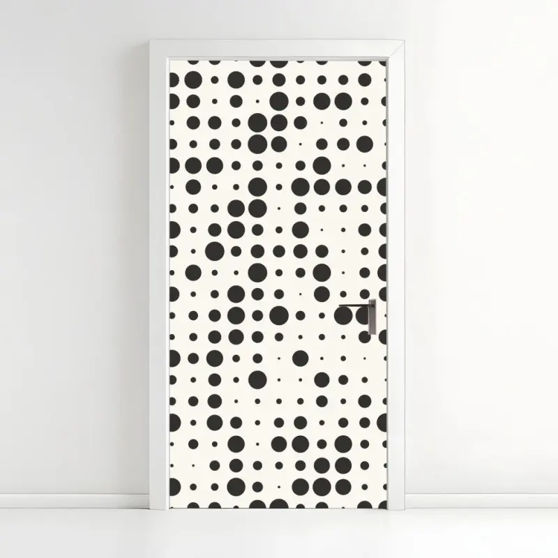 Türaufkleber minimalistisches punktmuster