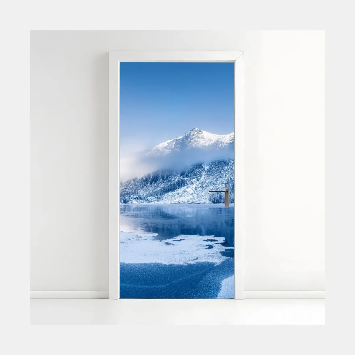 Türaufkleber ruhiges winterpanorama der Alpen – Pixers®