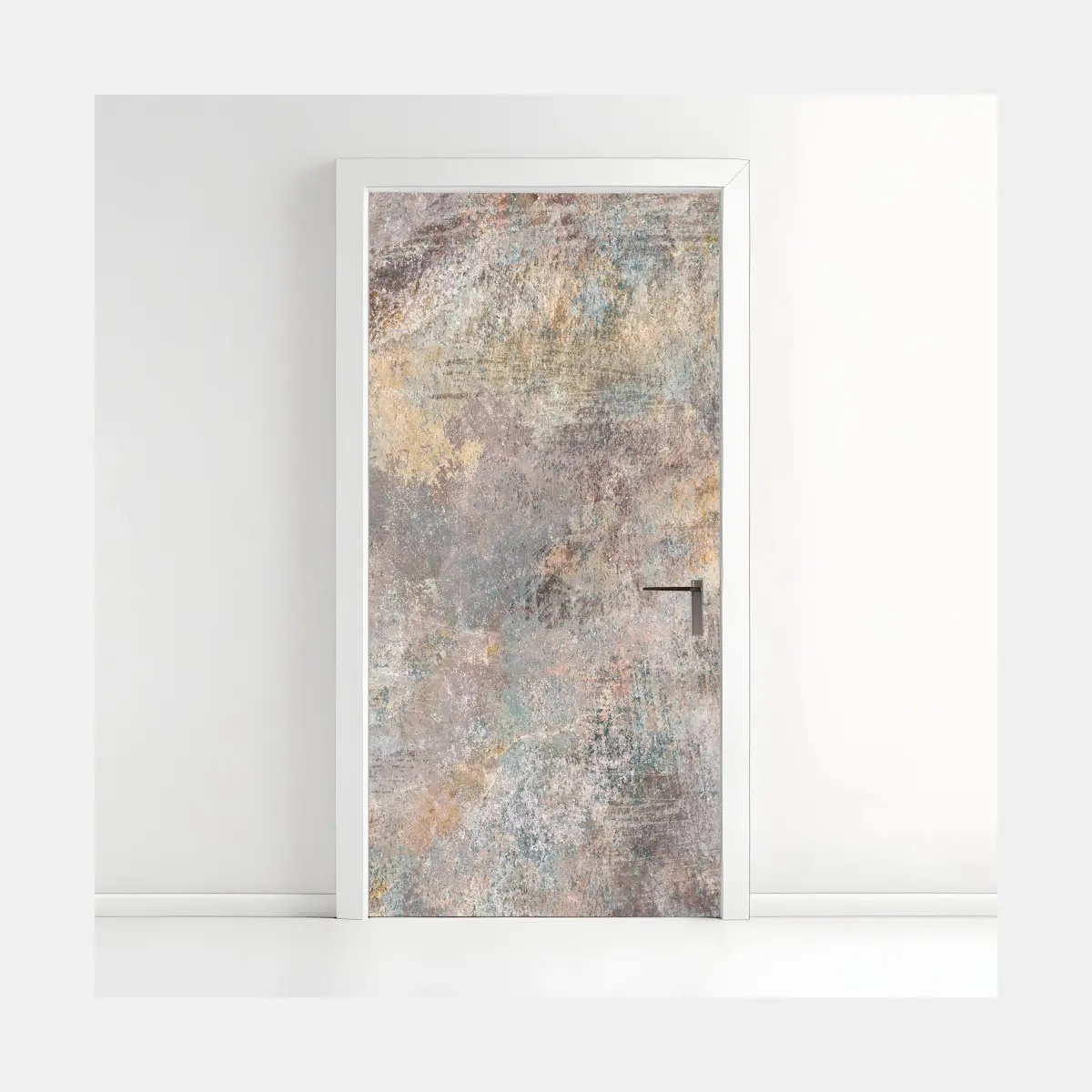Türaufkleber subtile strukturierte abstraktion in warmen neutralen tönen – Pixers®