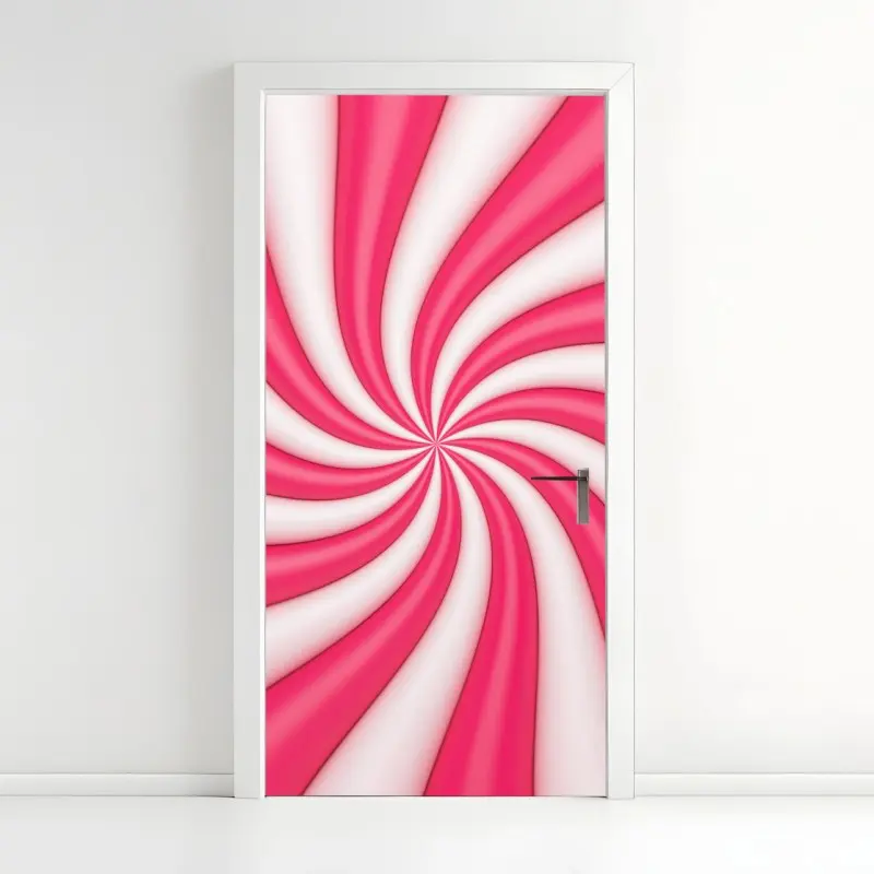 Türaufkleber rosa bonbonspirale