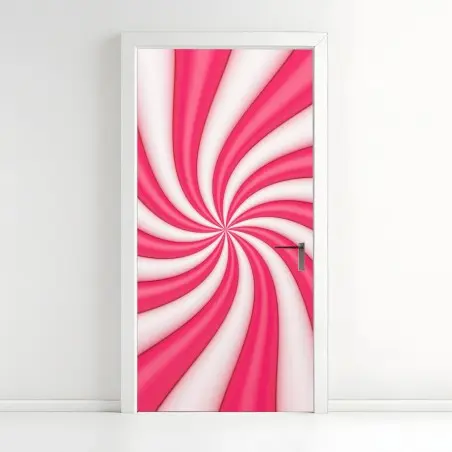 Türaufkleber rosa bonbonspirale – Pixers®