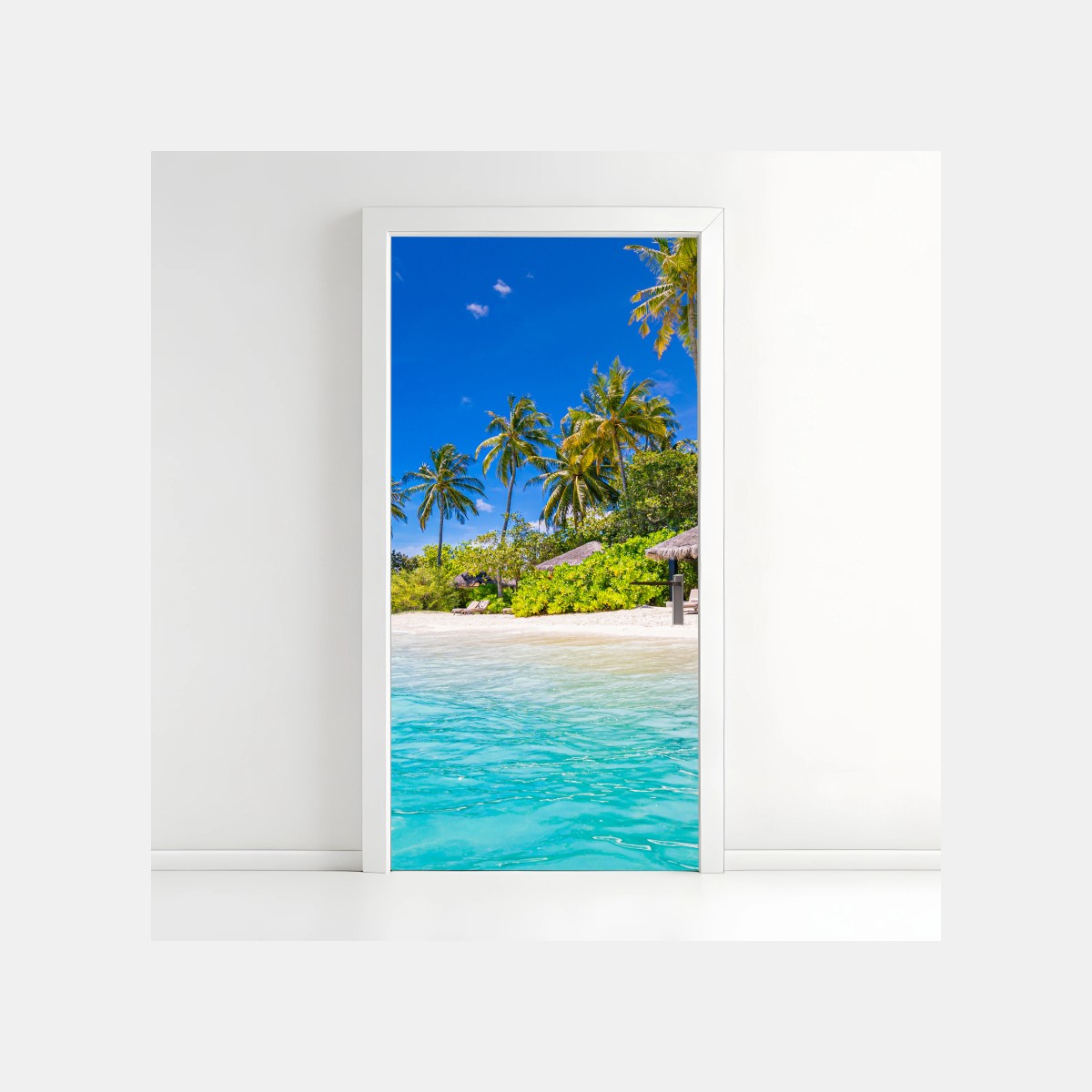 Türaufkleber tropischer türkisstrand – Pixers®