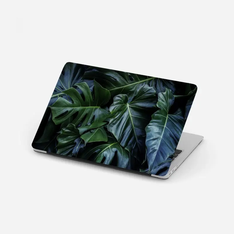 Laptop-Aufkleber üppige tropische monstera-blätter