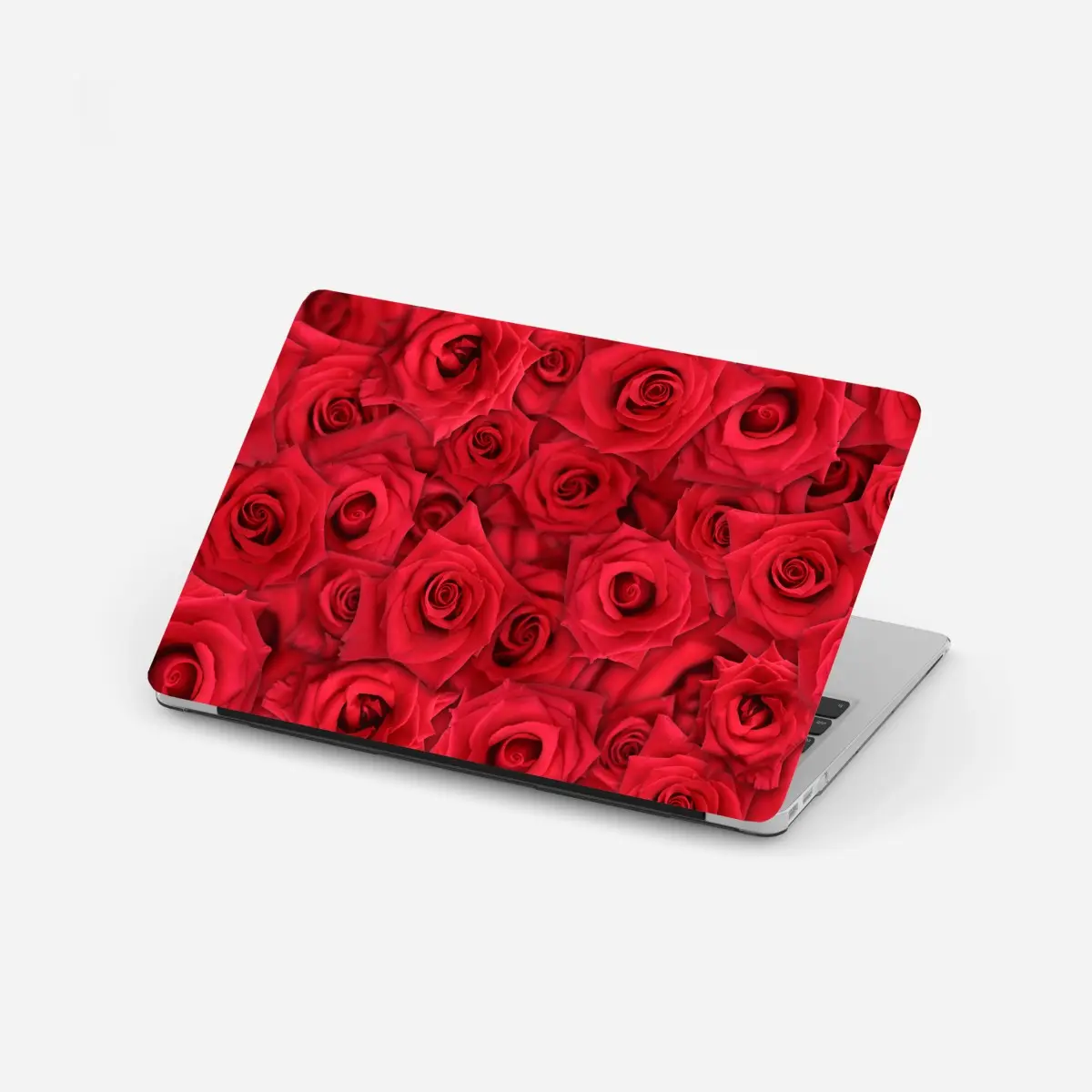 Laptop-Aufkleber leuchtende rote rosen collage – Pixers®