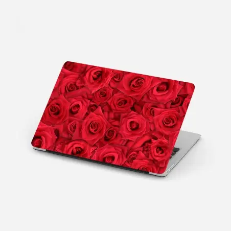 Laptop-Aufkleber leuchtende rote rosen collage – Pixers®