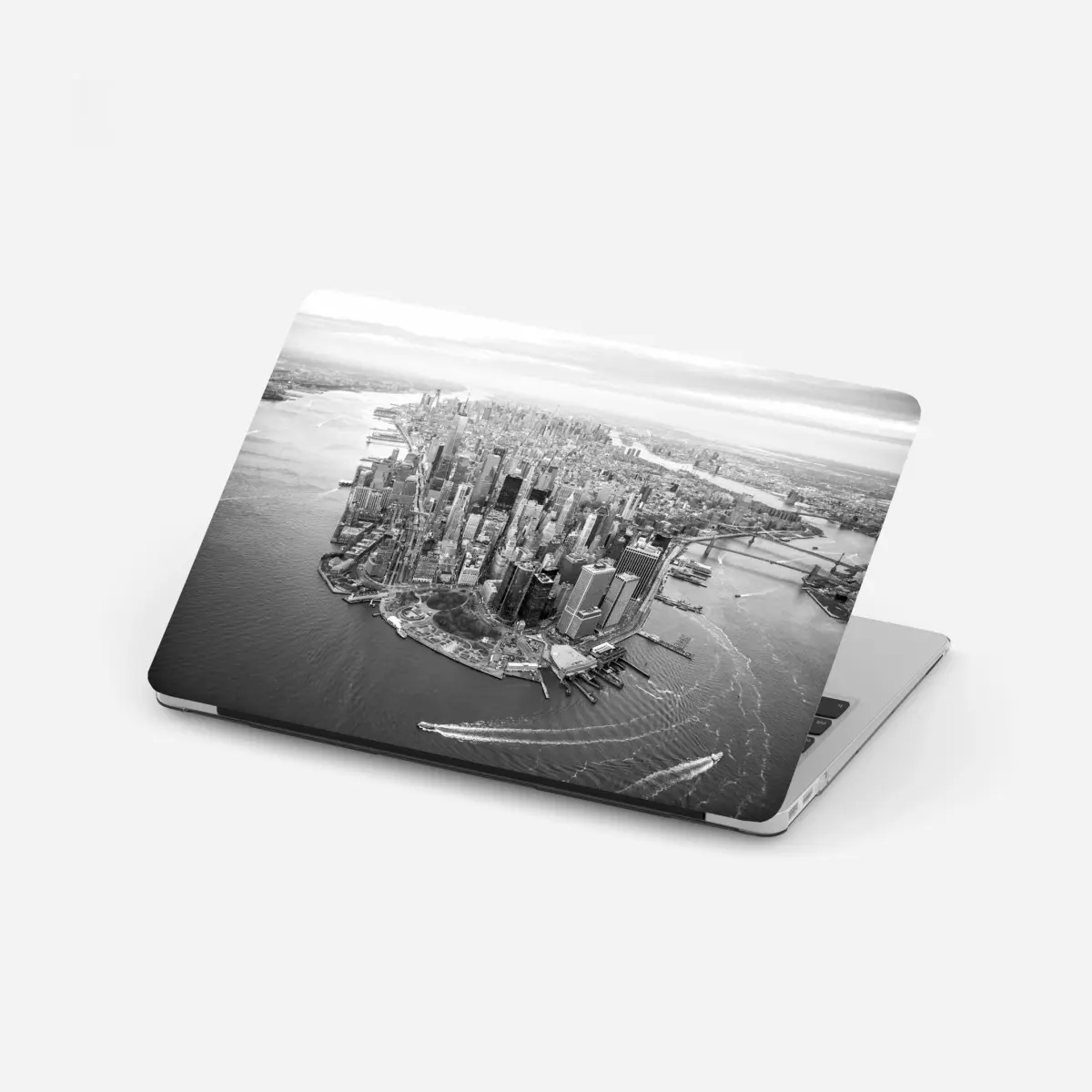 Laptop-Aufkleber Manhattan skyline aus der luft – Pixers®