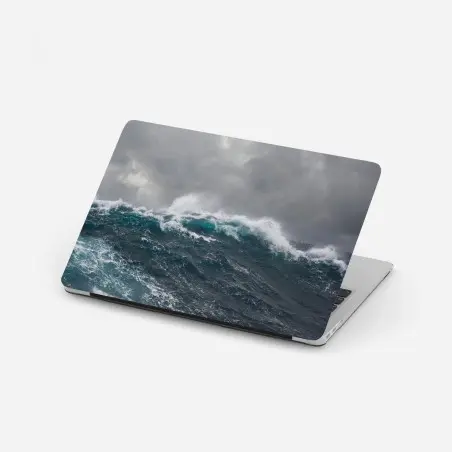 Laptop-Aufkleber stürmisches meer mit brechenden wellen – Pixers®