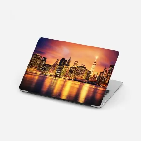 Laptop-Aufkleber New York skyline bei sonnenuntergang – Pixers®