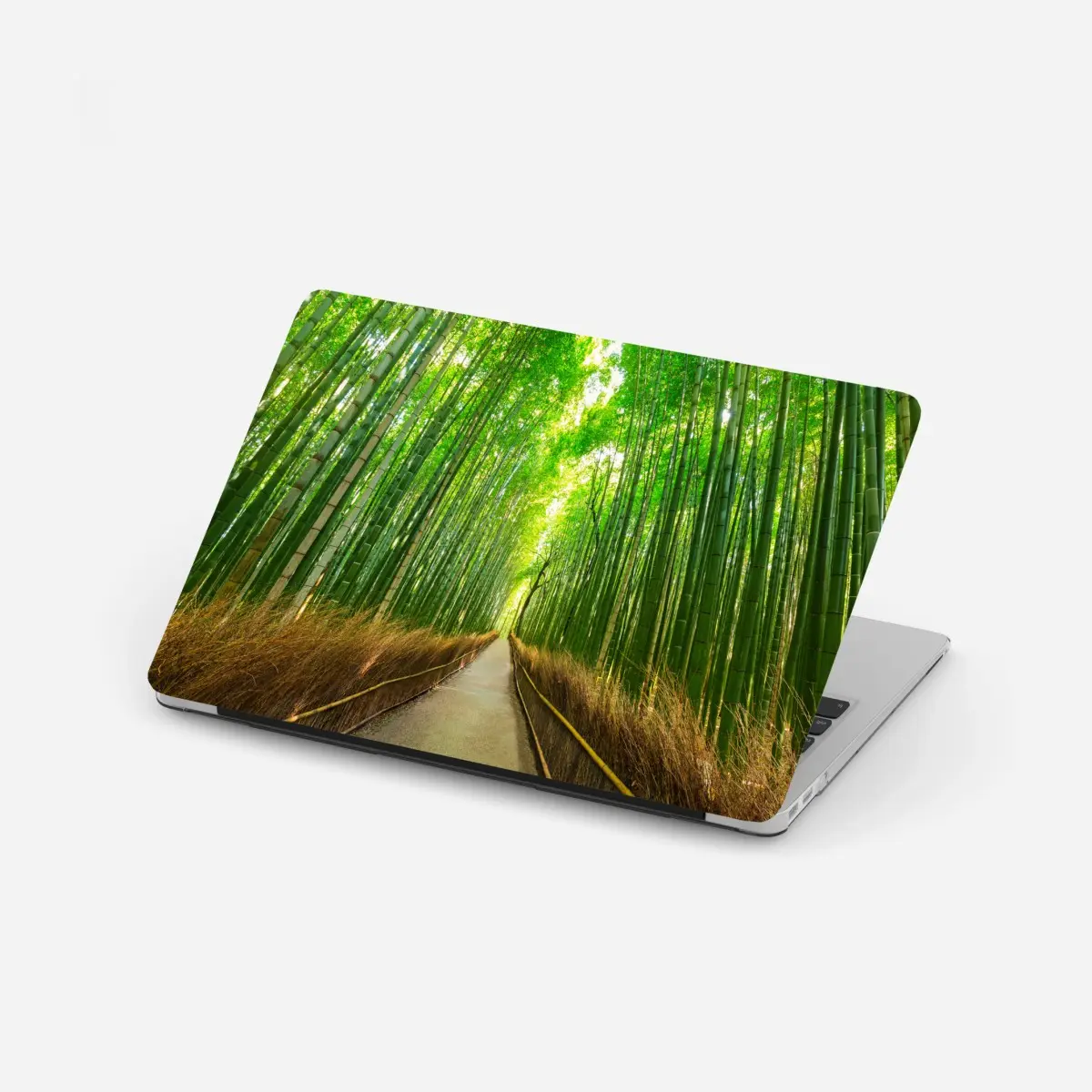 Laptop-Aufkleber ruhiger bambusweg in Kyoto – Pixers®
