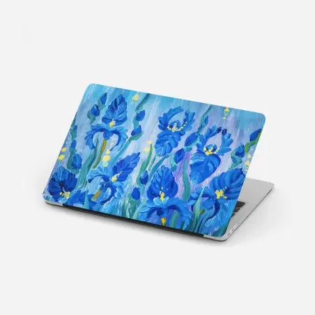 Laptop-Aufkleber lebendiger blauer iris-bund – Pixers®