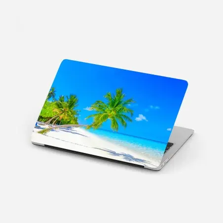 Laptop-Aufkleber traumhafte strandlandschaft auf den Malediven – Pixers®