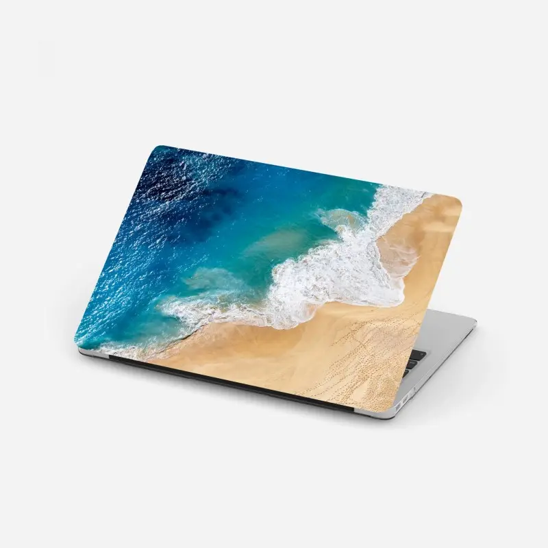 Laptop-Aufkleber luftaufnahme türkisfarbener strand