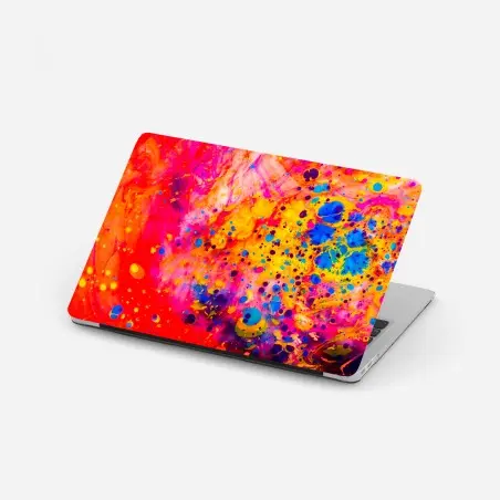 Laptop-Aufkleber ebru marmorierung abstrakt in lebendigen farben – Pixers®