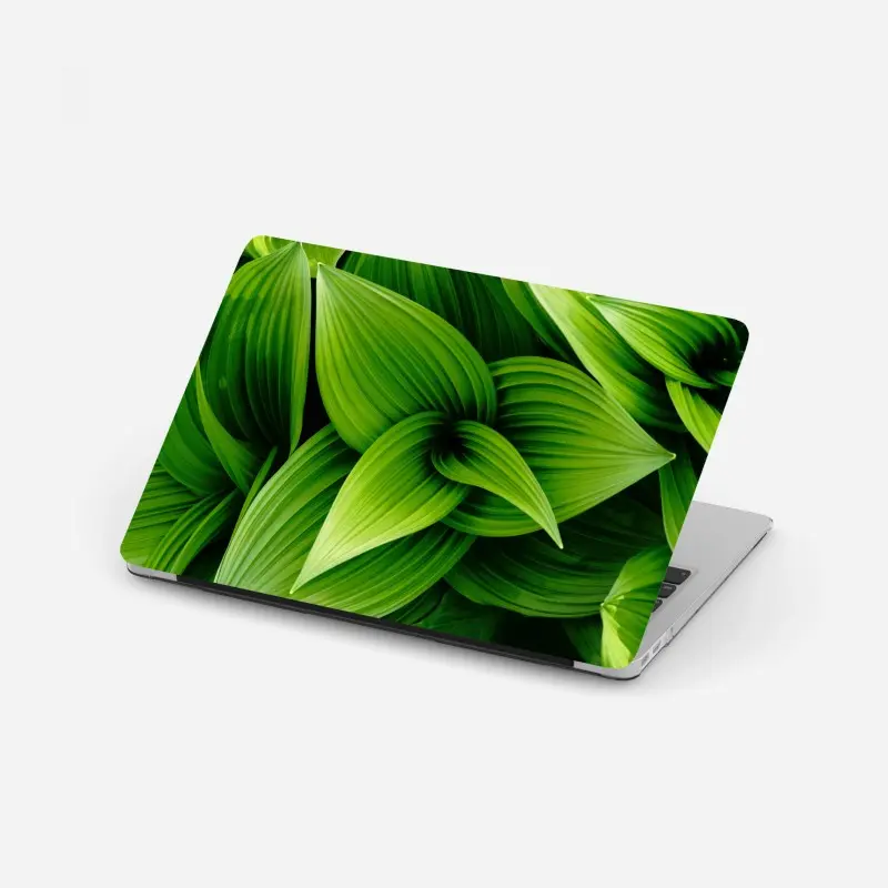 Laptop-Aufkleber üppige grüne blätter