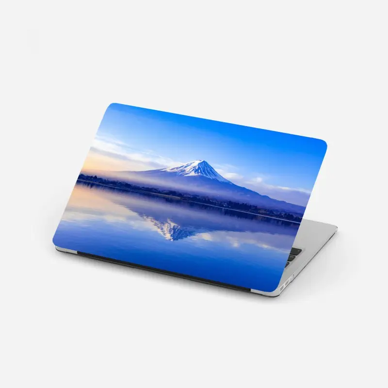 Laptop-Aufkleber Mount Fuji morgendliche reflexion über ruhigem see