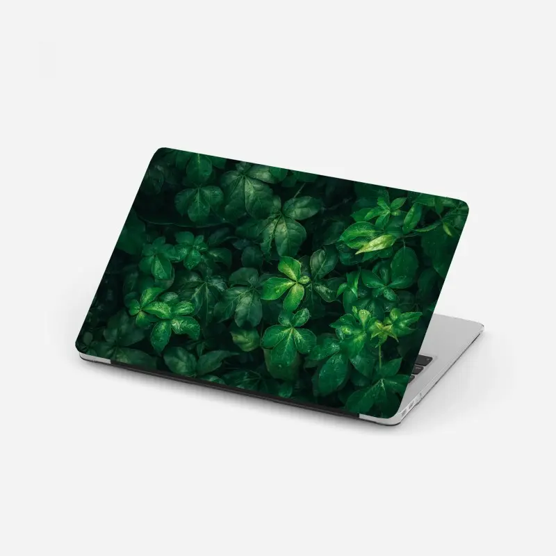 Laptop-Aufkleber üppiges tropisches grünes laub