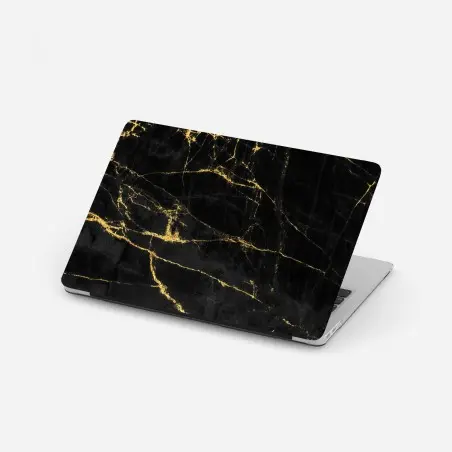 Laptop-Aufkleber schwarzer marmor mit goldenen adern – Pixers®