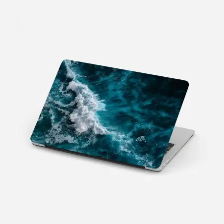 Laptop-Aufkleber türkisfarbene ozeanwellen aus der luft Bali – Pixers®