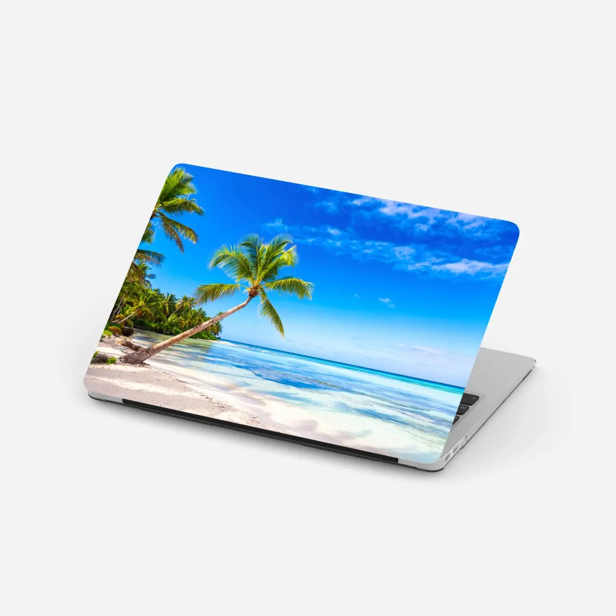 Laptop-Aufkleber tropischer palmenstrand – Pixers®