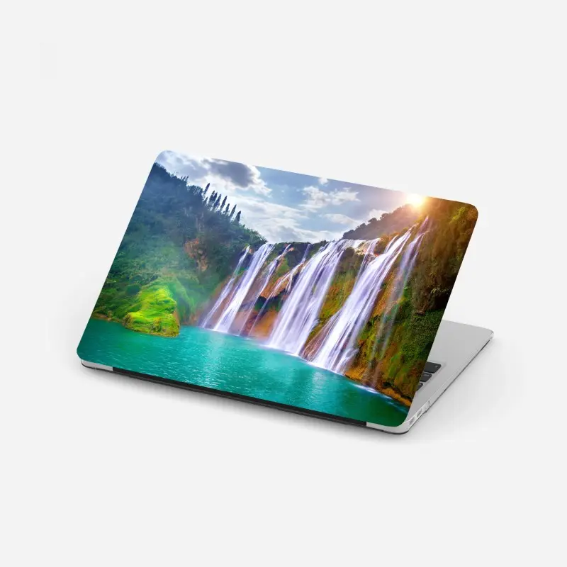 Laptop-Aufkleber Jiulong wasserfall türkis kaskade in Luoping, China