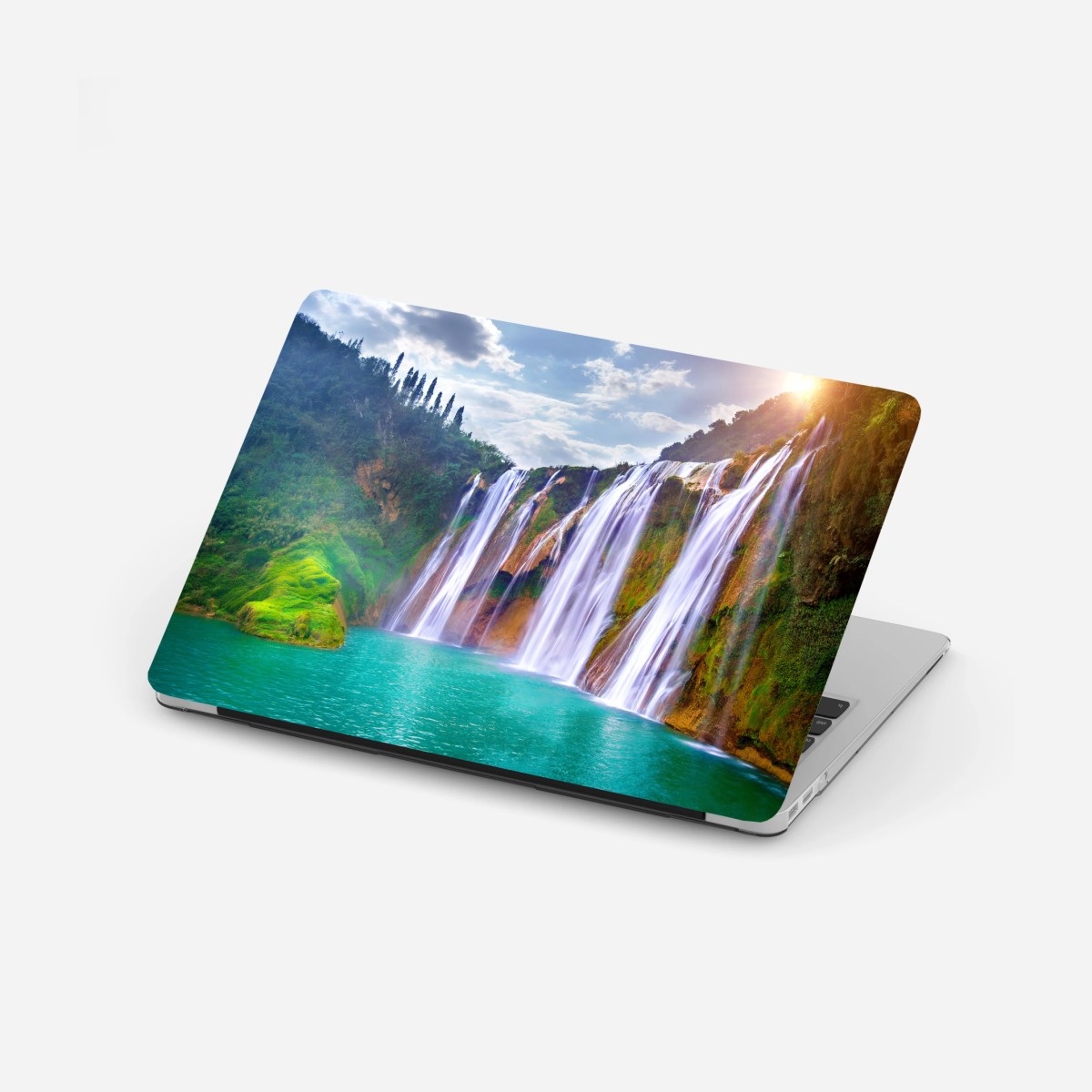 Laptop-Aufkleber Jiulong wasserfall türkis kaskade in Luoping, China – Pixers®