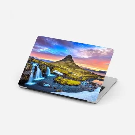 Laptop-Aufkleber Kirkjufell sonnenaufgang berglandschaft – Pixers®