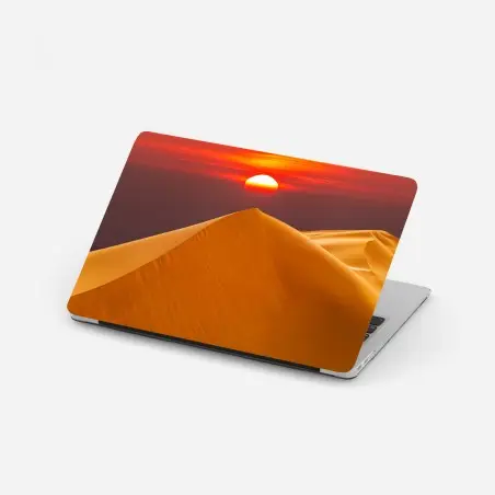 Laptop-Aufkleber goldener sonnenuntergang über sanddünen – Pixers®