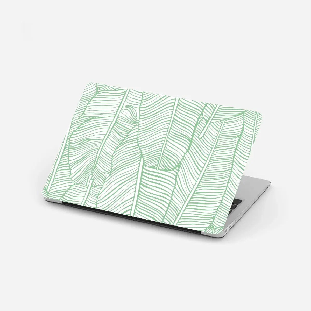 Laptop-Aufkleber mintfarbenes bananenblattmuster – Pixers®