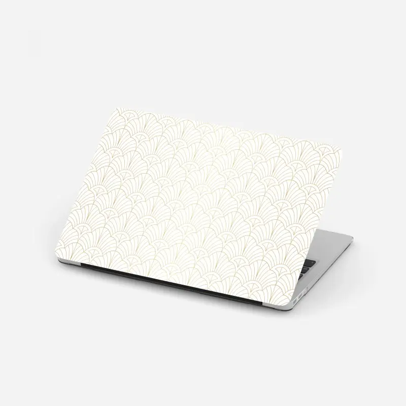 Laptop-Aufkleber goldenes art deco muster