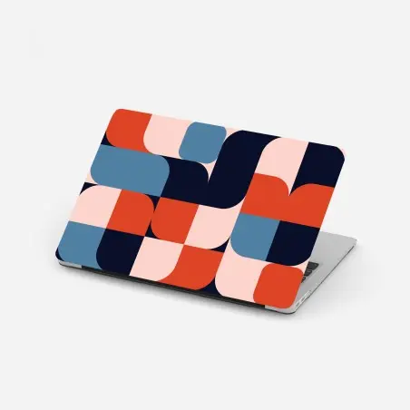 Laptop-Aufkleber kräftiges geometrisches retro-muster – Pixers®