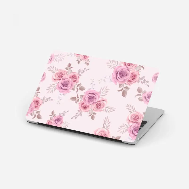Laptop-Aufkleber zartes rosa rosenmuster