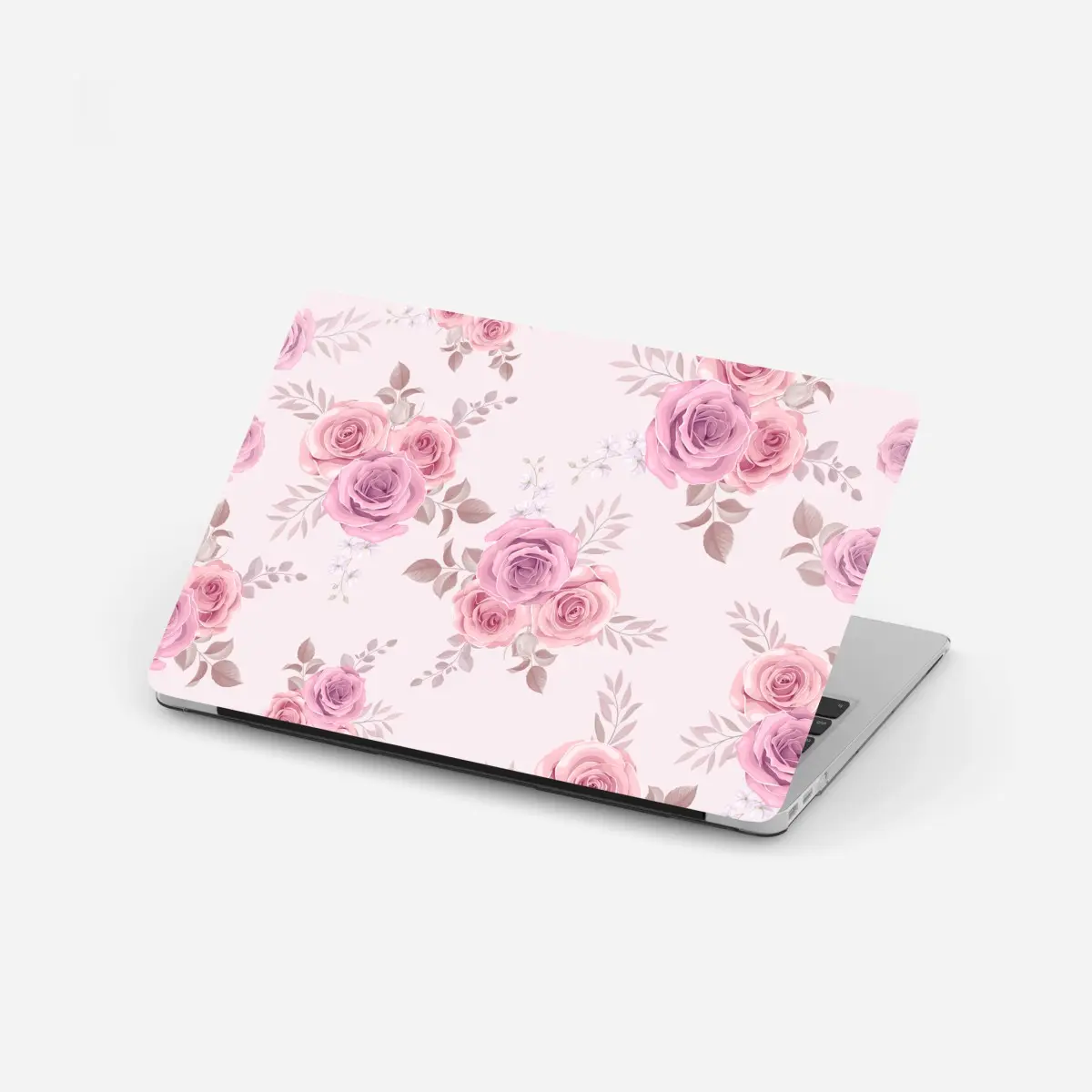 Laptop-Aufkleber zartes rosa rosenmuster – Pixers®
