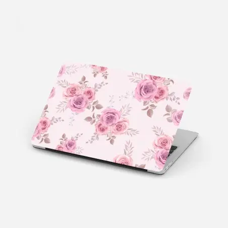 Laptop-Aufkleber zartes rosa rosenmuster – Pixers®