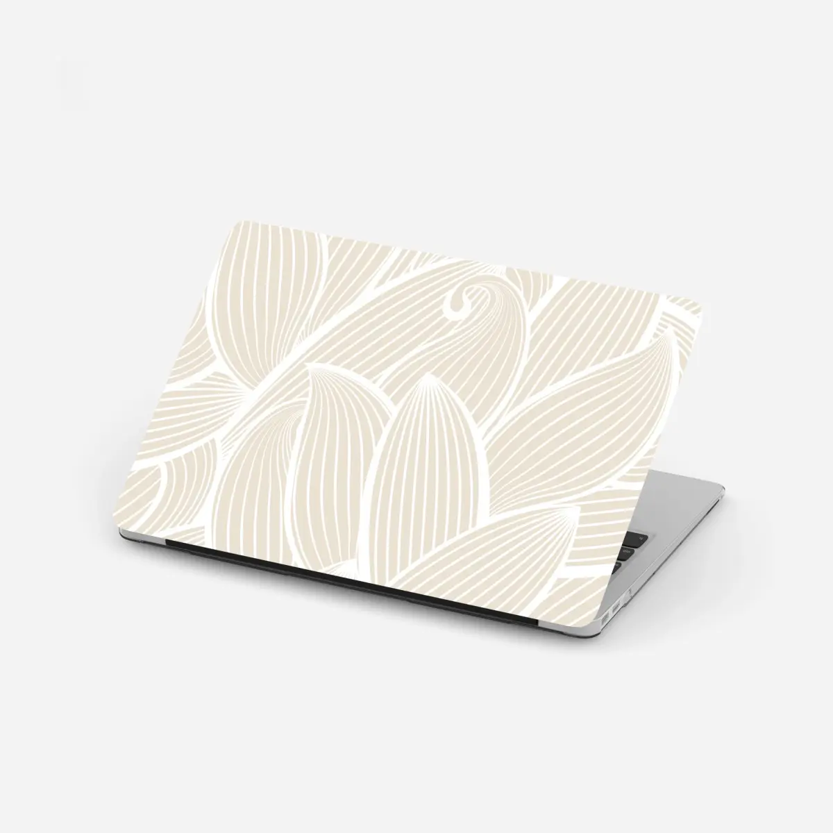 Laptop-Aufkleber zartes beige botanisches muster – Pixers®