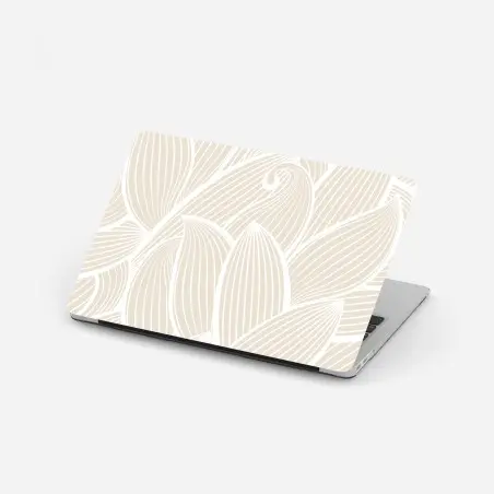 Laptop-Aufkleber zartes beige botanisches muster – Pixers®