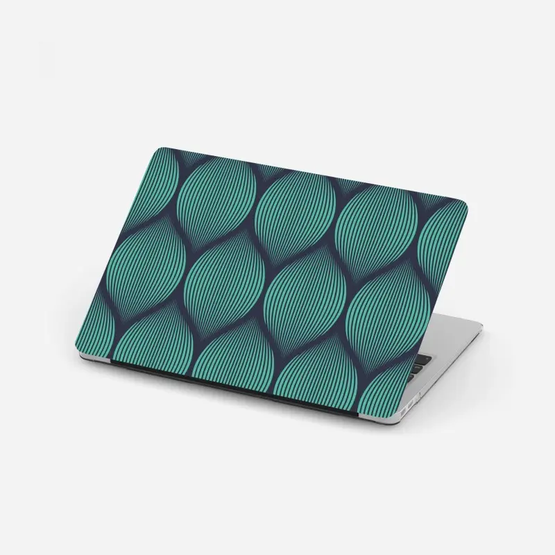 Laptop-Aufkleber türkis geometrisches tropfenmuster